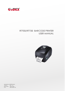 Manual GoDEX RT730i Label Printer