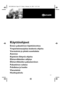 Käyttöohje Bauknecht GTEA 2500-1 Pakastin