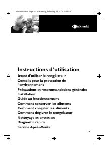 Mode d’emploi Bauknecht GTEA 3000-1 Congélateur