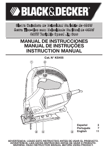 Manual Black and Decker KS455 Serra de recortes