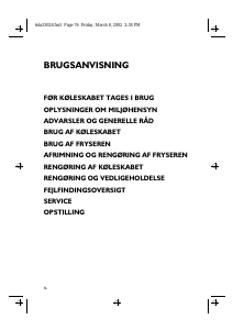 Brugsanvisning Bauknecht KDA 1900/2 Køle-fryseskab