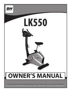 Manual BH Fitness LK550 Exercise Bike