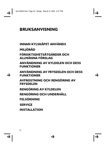 Bruksanvisning Bauknecht KDA 2400/3 Kyl-frys