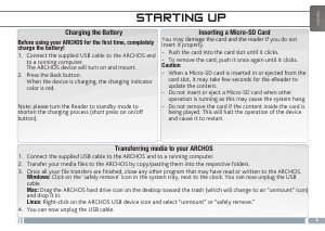 Manual de uso ARCHOS 90 E-reader