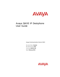 Manual Avaya 1140E IP Phone