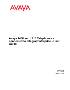 Handleiding Avaya 1416 Enterprise IP telefoon