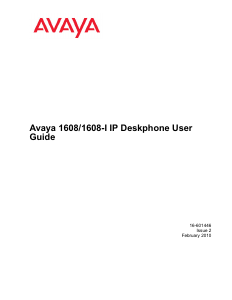Manual Avaya 1608-I Deskphone IP Phone