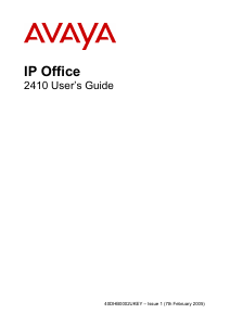 Manual Avaya 2410 Office IP Phone