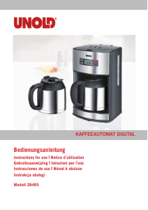 Bedienungsanleitung Unold 28465 Digital Kaffeemaschine