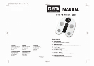 Mode d’emploi Tanita UM-076 Pèse-personne