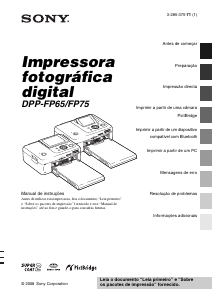 Manual Sony DPP-FP75 Impressora