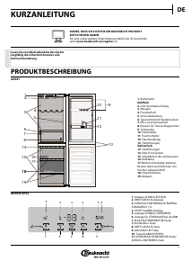 Bedienungsanleitung Bauknecht KGE SuperEco 85 IN Kühl-gefrierkombination