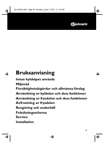 Bruksanvisning Bauknecht KGEA 3200/1 Kyl-frys