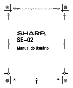 Manual Sharp SE-02 Telefone celular