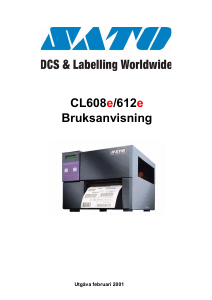 Bruksanvisning SATO CL608e Etikettskrivare