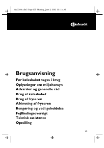 Brugsanvisning Bauknecht KGEA 3309/1 Køle-fryseskab