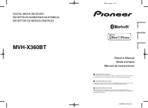 Manual de uso Pioneer MVH-X360BT Radio para coche