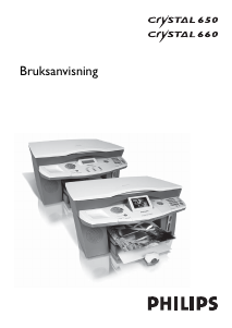Bruksanvisning Philips Crystal 650 Multifunktionsskrivare