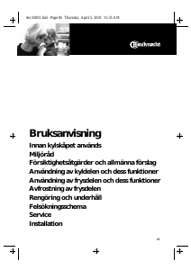 Bruksanvisning Bauknecht KGEA Symphony 335 Kyl-frys