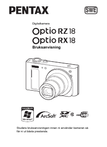 Bruksanvisning Pentax Optio RX 18 Digitalkamera