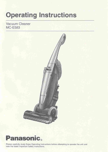 Manual Panasonic MC-E583 Vacuum Cleaner