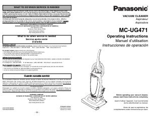 Manual Panasonic MC-UG471 Vacuum Cleaner