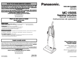 Mode d’emploi Panasonic MC-V5005 Aspirateur