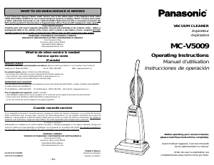 Manual de uso Panasonic MC-V5009 Aspirador