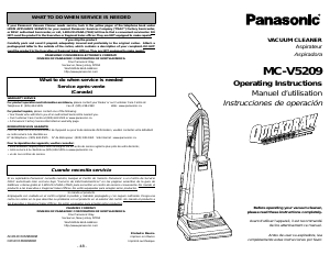 Manual de uso Panasonic MC-V5209 Aspirador