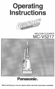 Manual Panasonic MC-V5217 Vacuum Cleaner