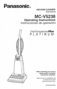 Manual de uso Panasonic MC-V5238 Aspirador