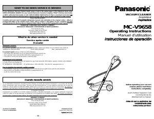 Manual de uso Panasonic MC-V9658 Aspirador