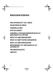 Bruksanvisning Bauknecht KGIF 3309/A Kjøle-fryseskap