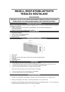 Bruksanvisning Maxell MXSP-BT03 Högtalare