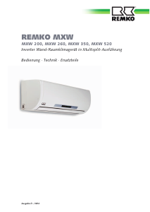 Bedienungsanleitung Remko MXW 260 Klimagerät