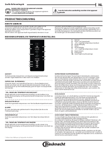 Handleiding Bauknecht KGN 2030D IN Koel-vries combinatie