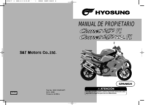 Manual de uso Hyosung Comet 250 FI (2008) Motocicleta