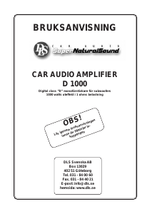 Bruksanvisning DLS D 1000 Bilförstärkare