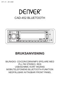 Bruksanvisning Denver CAD-452 Bilradio