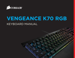 Manual Corsair Vengeance K70 RGB Keyboard