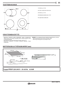 Käyttöohje Bauknecht CHR 3462 IN Keittotaso