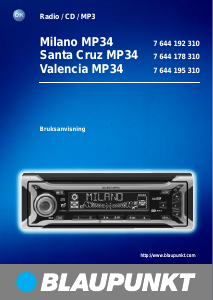 Bruksanvisning Blaupunkt Valencia MP34 Bilradio