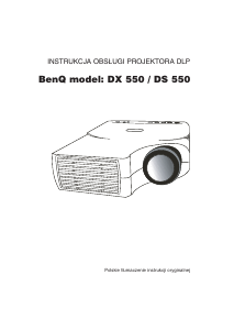 Instrukcja BenQ DX 550 Projektor