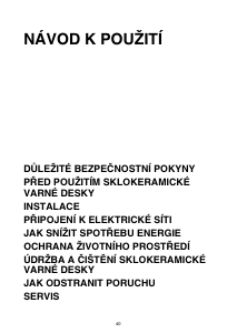 Manuál Bauknecht EDPT 6740 IN Varná deska