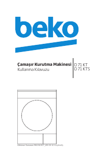 Kullanım kılavuzu BEKO D 71 KT Kurutma makinesi