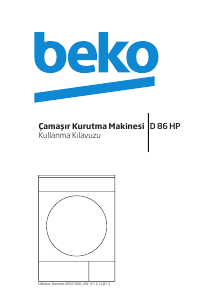 Kullanım kılavuzu BEKO D 86 HP Kurutma makinesi