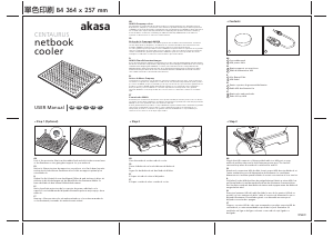 Manual Akasa AK-NBC-10 Centaurus Suporte ventilador para portátil