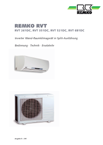 Bedienungsanleitung Remko RVT 261 DC Klimagerät