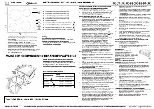 Bedienungsanleitung Bauknecht ETK 6640 IN Kochfeld