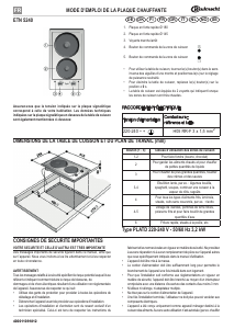 Mode d’emploi Bauknecht ETN 5240 IN Table de cuisson